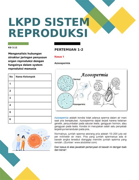 Lkpd Sistem Reproduksi Lkpd Sistem Reproduksi Kd Menganalisis