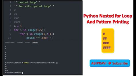 Nested Loop Python Patterns