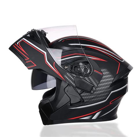 Motorbike Helmet Flip Up Motorcycle Helmet With Inner Safety Sun Visor ...