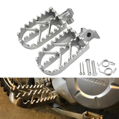 Motocross Stainless Steel Foot Pegs Rests Pedals Footpegs For Honda