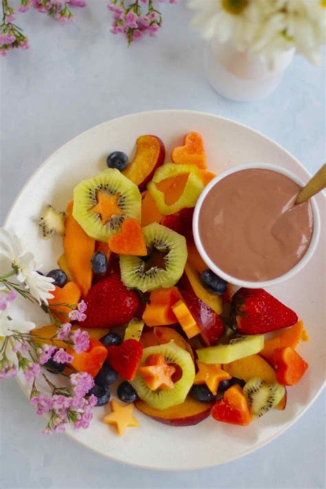 Epic Fruit Platter With Healthy Chocolate Fondue So Yum And Fun