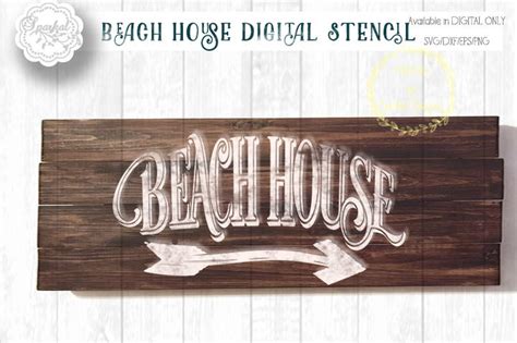 Beach House With Arrow SVG Cutting File By Sparkal Designs TheHungryJPEG