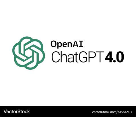 Chatgpt 4o logo openai ai chatbot Royalty Free Vector Image