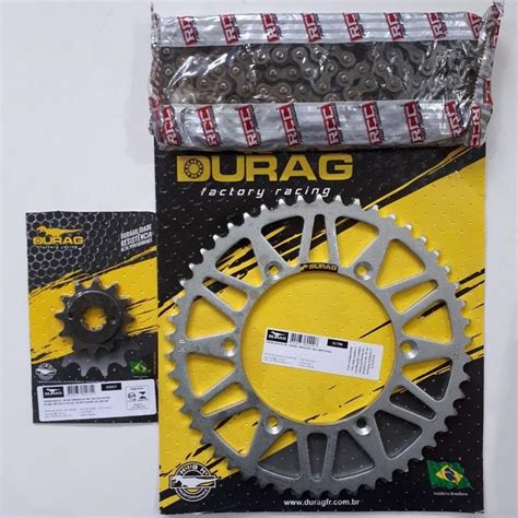 Kit de Relação 50X12 Moto XR 250 Tornado Corrente Grossa P520 Durag