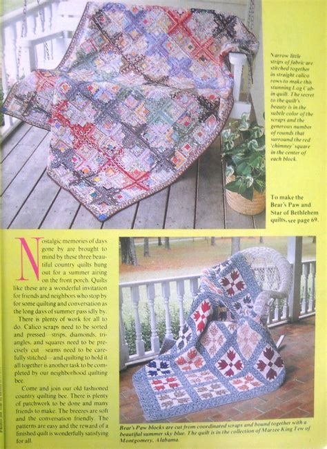 Country Quilts Magazine Été 1990 Quilt Patterns Sampler Quilt Etsy France