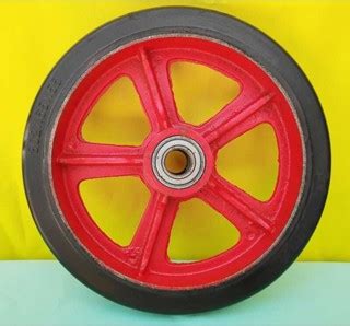 Size 12 Gulong Ng Push Cart Kartilya Rubber Wheel Heavy Duty Shopee