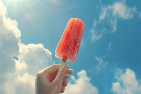 Premium Photo A Hand Reaching For A Refreshing Popsicle On A Hot
