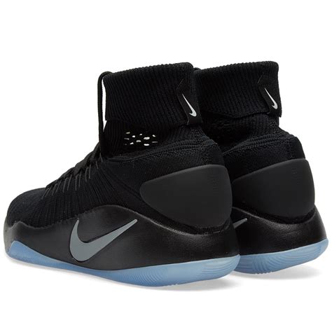 Nike Hyperdunk 2016 Flyknit Black & Metallic Platinum | END. (US)