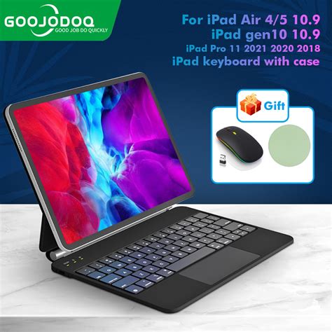 Goojodoq For Ipad Keyboard With Case For Air Air Air Pro