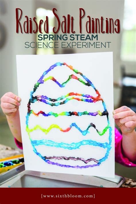 Spring Steam Science Experiment Raised Salt Painting Steam Activities