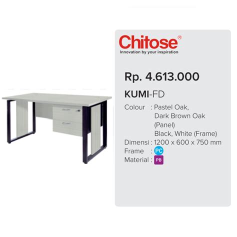 Meja Kantor Minimalis Chitose Kumi Fd