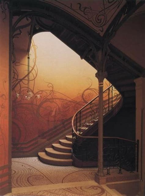 Victor Horta Staircase Of The Maison Tassel Brussels Art