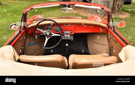 Porsche 356 Super 90 convertible interior Stock Photo - Alamy