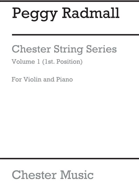 Sheet Music Peggy Radmall Chester String Series Violin Book 1