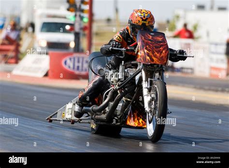 A top fuel drag bike racing Stock Photo - Alamy