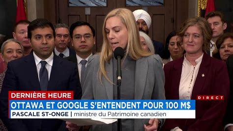 Entente De M Entre Ottawa Et Google Pour Le Journalisme