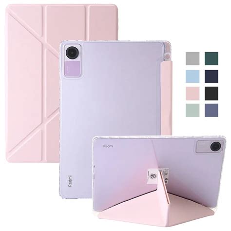 For Xiaomi Redmi Pad Se Case Smart Folio Pu Leather Acrylic Hard