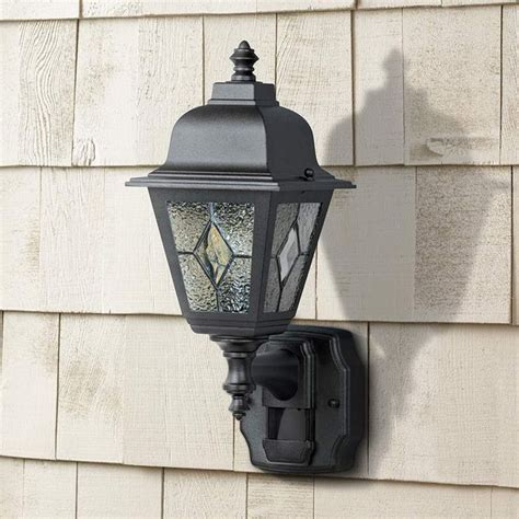 Classic Cottage Black Motion Sensor Outdoor Wall Light H6925 Lamps