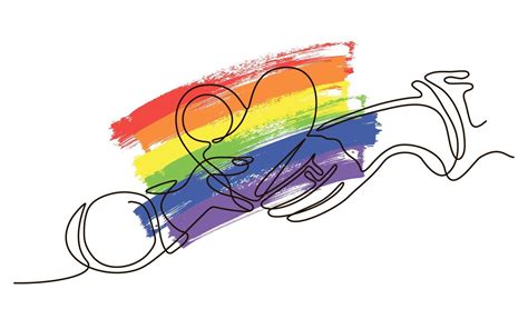 Hand Draw Lgbt Pride Flag In Vector Format Rainbow Flag With Word