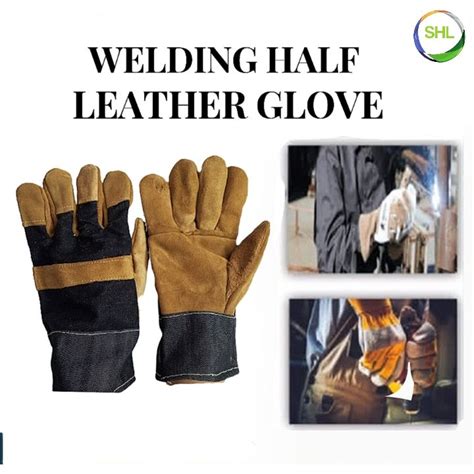 Heavy Duty Semi Leather Safety Work Protective Working Welding Glove