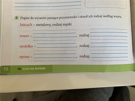 Dopisz Do Wyraz W Pasuj Ce Przymiotniki I Okre L Ich Rodzaj Wed Ug