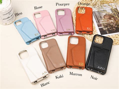 Personalized Leather Case Monogram Engraved Phone Case for - Etsy