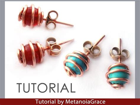 Wire Jewelry Tutorial Stud Earrings Tutorial Post Earrings Tutorial