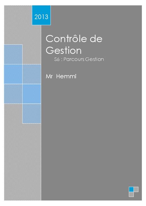 Contrôle de Gestion et Gestion Budgétaire PDFCOFFEE