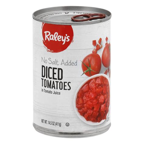 Raleys No Salt Added Diced Tomatoes In Tomato Juice Main