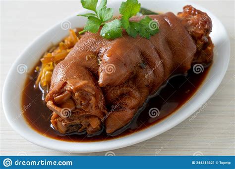 Stewed Pork Knuckle Or Stewed Pork Leg Stock Image Image Of Meat