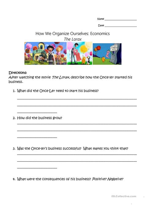 Free Printable Economics Worksheets