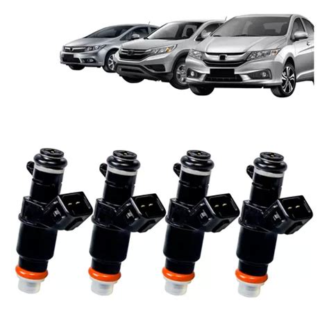 4x Bico Injetor Honda 9 Furos New Fit Civic Crv City Flex