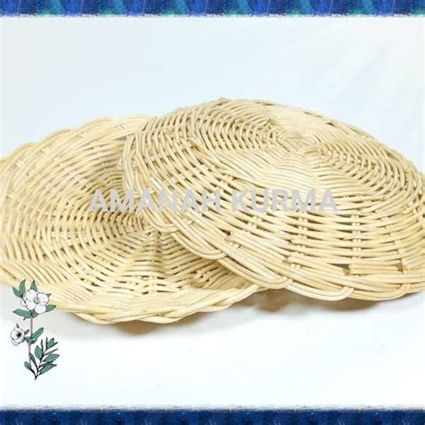 Jual Piring Rotan Piring Anyaman Piring Lesehan Bukan Bahan Lidi