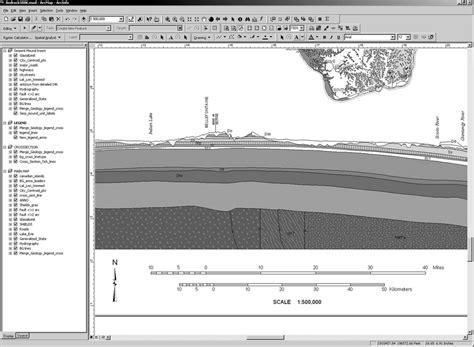 The cross section from the new state bedrock geology map is a GIS data ...