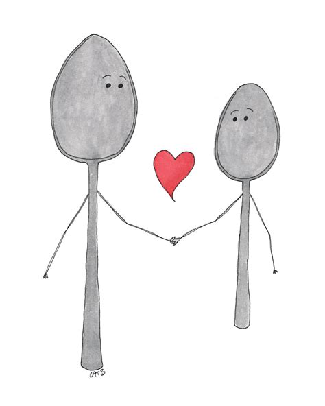 Big Spoon Little Spoon Art Print - Etsy Canada