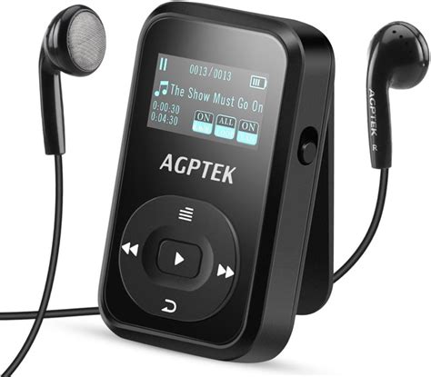 AGPTEK Reproductor MP3 Con Bluetooth Compatible Con Radio FM Y