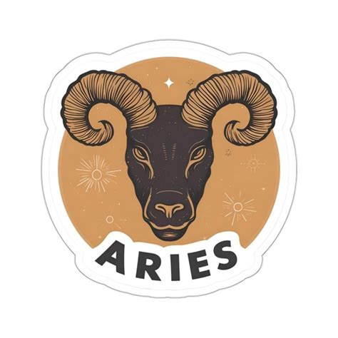 Aries Horoscope Kiss Cut Stickers Celestial Zodiac Stickers Planner