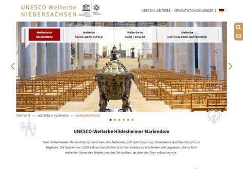 vier niedersächsischen Welterbe Stätten auf einen Blick UNESCO