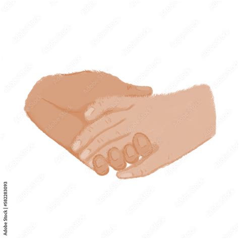 Ilustracin De Interaccin Tomar De La Mano Apoyo Y Amor Stock