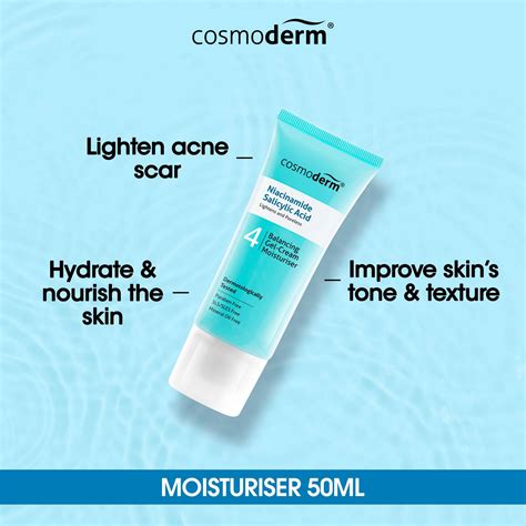 Cosmoderm Niacinamide Salicylic Acid Balancing Gel Cream Moisturiser Ml