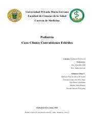 Caso Clínico Convulsiones Febriles pdf Universidad Privada María