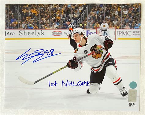 Lot Detail Connor Bedard Signed Chicago Blackhawks X Photo With