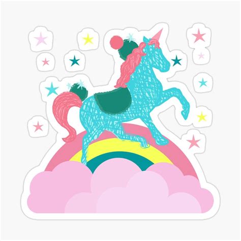 Unicorn Love Rainbow Unicorn Sticker By Riri Saeed In 2021 Rainbow