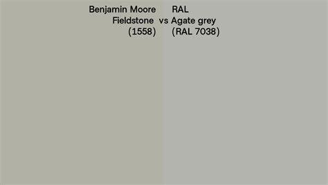 Benjamin Moore Fieldstone Vs Ral Agate Grey Ral Side By