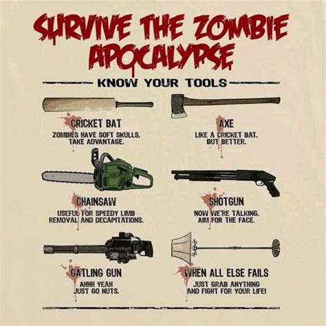 Know Your Tools Zombie Apocalypse Survival Apocalypse Survival