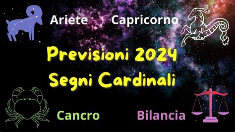 Previsioni 2024 Segni Cardinali ARIETE CANCRO BILANCIA CAPRICORNO