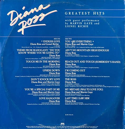 Diana Ross Greatest Hits 1984 Estilhaços Discos