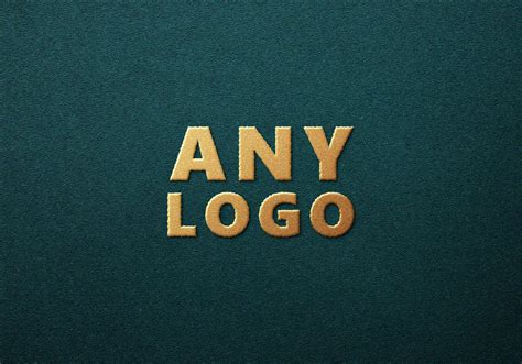 Golden Embossed Logo Mockup