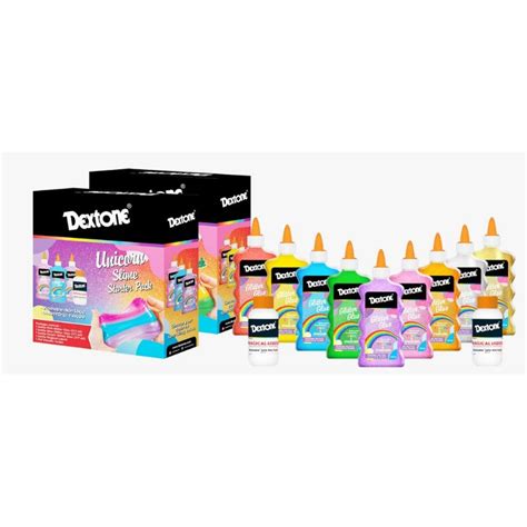 Jual Dextone Slime Kit Slime Unicorn Slime Rainbow Slime Glitter