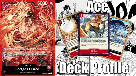 Op Fire Fist Ace Striker Deck Profile One Piece Card Game Youtube